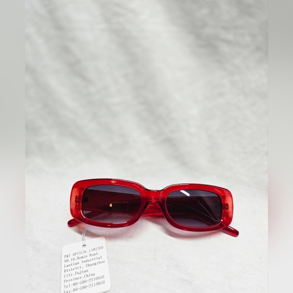 P&T Optical Red Retro Fashion Y2K Sunglasses - New - Picture 2 of 7